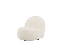 Fauteuil Design en Tissu "Omaha" 84cm Blanc