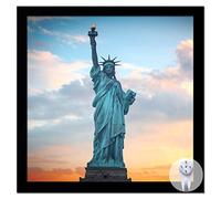 OMAIGAR Cadre photo de 28 x 28 cm pour poster carré de 28 x 28 cm - Noir - Haute transparence - Cadre photo mural horizontal et vertical - 28 x 28 cm