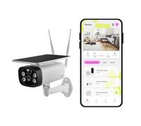 OMAJIN by Netatmo, Caméra Solaire Extérieure, WIFI, Alimentée par batterie, Vision nocturne, HD, Sirène 105 dB, Détection humaine/Mouvement/Son,Audio bidirectionnel, Stockage SD/Cloud, IP55, OSC-01