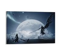 OmAju Final Fantasy VII Cloud VS Sephiroth Poster classique sur toile Décoration murale pour salon 30 x 45 cm