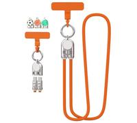 Omana Cordon de charge 2 en 1 pour téléphone portable, 240 W, type C 5A, sangle antivol de poignet, bandoulière, porte-clés USB, charge rapide PD pour la plupart des téléphones portables, coques de