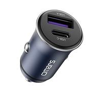 Omars Chargeur de Voiture USB [USB C 35W+USB A 18W] 5A Chargeur de Voiture avec Charge Rapide et Anneau de Traction pour iPhone12 Pro Max Mini Samsung S21 Huawei LG iPad Airpods