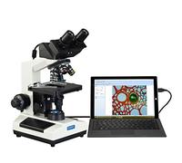 OMAX - MD827S30L Microscope binoculaire numérique à lumière LED avec caméra 3 MP intégrée 40X-2000X avec condensateur NA1.25 à Immersion d'huile mécanique Double Couche