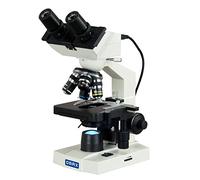 OMAX - MD82ES10 Microscope numérique LED 40X-2000X avec caméra intégrée 1,3MP et scène mécanique Double Couche Compatible avec Windows et Mac