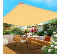 Ombra - Auvent beige de 2 x 2,5 m avec œillets pour terrasse, jardin, pergola, protection UV
