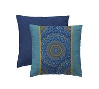OMBRA Coussin Velvet Mandala avec Rembourrage 45 x 45 cm
