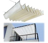 Ombra Vela d'Onda 1 x 5 m - Tenda Estensibile Traspirante 70 % Ombreggiatura Copertura per Pergola Bianca Ideale per Giardini e Terrazze