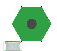 Ombrage pour trampoline - Bâche de protection solaire, toit toutes saisons - Ombrage de toit durable résistant aux intempéries - Tente de trampoline résistante aux larmes avec montage rapide pour les