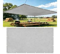 Ombrage Terrasse Exterieur Rectangulaire 1.4x3.6M Voile D'ombrage Bache Ombrage Exterieur Imperméable Protection UV Solaire pour Jardins Balcons Pergola Terrasse avec Cordons - Gris Clair