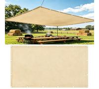 Ombrage Terrasse Exterieur Rectangulaire 2.4x3.4M Voile D'ombrage Bache Ombrage Exterieur Imperméable Protection UV Solaire pour Jardins Balcons Pergola Terrasse avec Cordons - Jaune Clair