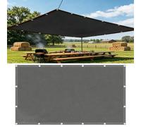 Ombrage Terrasse Exterieur Rectangulaire 3.4x3.6M Voile D'ombrage Bache Ombrage Exterieur Imperméable Protection UV Solaire pour Jardins Balcons Pergola Terrasse avec Cordons - Gris foncé