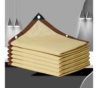 Ombrage Terrasse Voile ombrage Rectangulaire Filet Ombrage Toile d'ombrage Imperméable 3x6 Filets de Balcon Filet de Protection Contre Le Vent,beige-6x7m