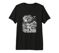 Ombre à côté de la rivière sacrée scène Palmier T-Shirt Haut de Gamme