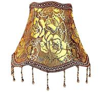 Ombre à lampe festonnée, ombre de lampe vintage avec pendentifs de perles, feston 9, 8 pouces, remplacement antique belle petite petite- florale pour table E27, nuances antiques