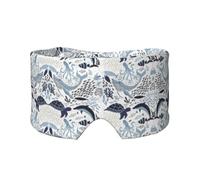 Ombre à paupières confortable avec motif de pieuvre tortue et océan, cache-oreilles pour dormir, bandeau chaud et design double face. Convient pour la méditation et le yoga.