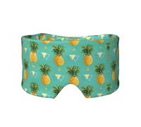 Ombre à paupières confortable en forme d'ananas aux fruits tropicaux, cache-oreilles pour dormir, bandeau chaud et design double face. Convient pour la méditation et le yoga.