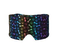 Ombre à paupières confortable en forme de patte de chien et de chat arc-en-ciel, cache-oreilles pour dormir, bandeau chaud et design double face. Convient pour la méditation et le yoga.