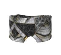Ombre à paupières dorée, texture marbre noir, cache-oreilles pour dormir, bandeau chaud et design double face peuvent tous être utilisés. Convient pour la méditation et le yoga.