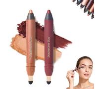 Ombre à paupières et eye-liner 2 en 1, ombre à paupières facile à appliquer, résistante aux bavures et à l'eau, longue tenue, douce et facile à colorer, application douce et lisse (A *2)