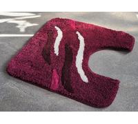 Ombre Baies Tapis pour les Toilettes avec Découpage 55x55cm. Hauteur Du Poil