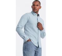 Ombre Clothing Chemise à manches longues pour hommes Easse blue XL