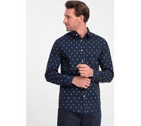 Ombre Clothing Chemise à manches longues pour hommes Mitalar bleu encre L