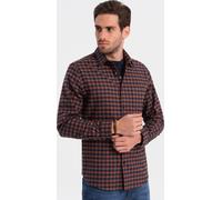 Ombre Clothing Chemise en flanelle pour hommes Galaeron noir-marine XL