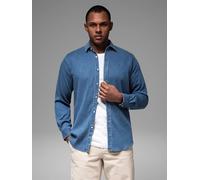 Ombre Clothing Chemise en jean pour hommes Temetiu bleu L