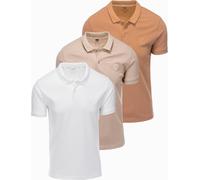 Ombre Clothing Ensemble de t-shirts hommes Njongai blanc-beige XL