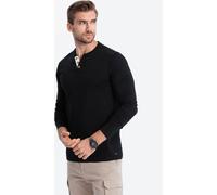 Ombre Clothing Henley à manches longues pour hommes Noir XL