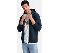 Ombre Clothing Sweat-shirt zippé Agoina Hommes bleu foncé M