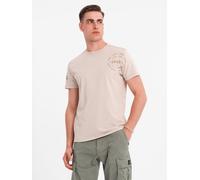 Ombre Clothing T-shirt homme à manches courtes Myria beige L