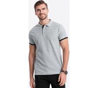 Ombre Clothing T-shirt homme avec col Henet gris clair XXL
