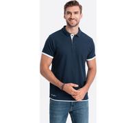 Ombre Clothing T-shirt homme avec col Henet marine L