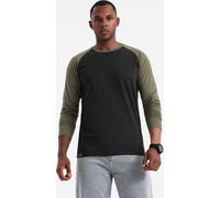 Ombre Clothing T-shirt manches longues homme Maheenu noir-olive L