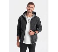 Ombre Clothing Veste en jean pour hommes Hellelan noir L