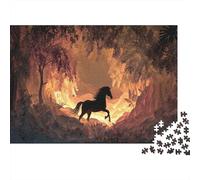 Ombre d’étalon au Coucher de Soleil Puzzle Puzzle De 1000 Pièces Jouet De Défi Adultes Et Enfants Puzzle Créatif Défi Éducatif Cadeau De Décoration Intérieure 52x38cm/1000pcs