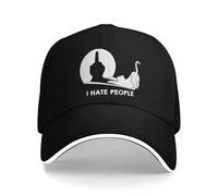 Ombre de Chat Je déteste Les Gens Casquette Unisex Hommes Imprimé Chapeau de Camionneur Été y2k Sports drôles de Plein air Crème Solaire Casquettes de Baseball