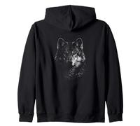Ombre de Loup Sauvage et Loup dans Un Portrait d'esprit Sweat à Capuche