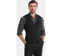 Ombre gilet de costume structuré avec poches plaquées noir M