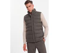 Ombre Gilet matelassé pour homme en laine vert olive L/XL