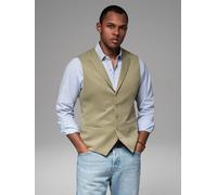 Ombre Gilet structuré avec revers olive XXL