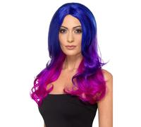 Ombre Perruque Longue Résistant Chaleur Styleable Superposé Déguisement Violet /