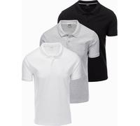Ombre Poloshirt BASIC 3er Set BL/GM/WH XL