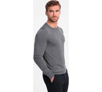 Ombre Pull classique pour homme, col rond gris chiné L