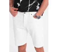 Ombre Short en denim de coupe classique blanc S