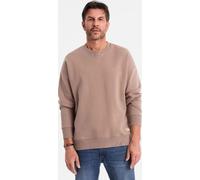 Ombre Sweatshirt unie à col rond coffee M-L