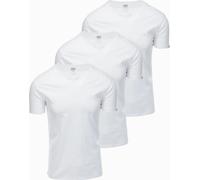 Ombre T-shirt 3 pièces pour homme en coton avec col en V multicolore M