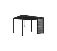 Panneau brise-vue - OMBREA - Ventelles horizontales - 1,3 m - Aluminium - Anthracite