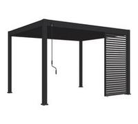 Panneau brise-vue - OMBREA - Ventelles horizontales - 1,3 m - Aluminium - Anthracite